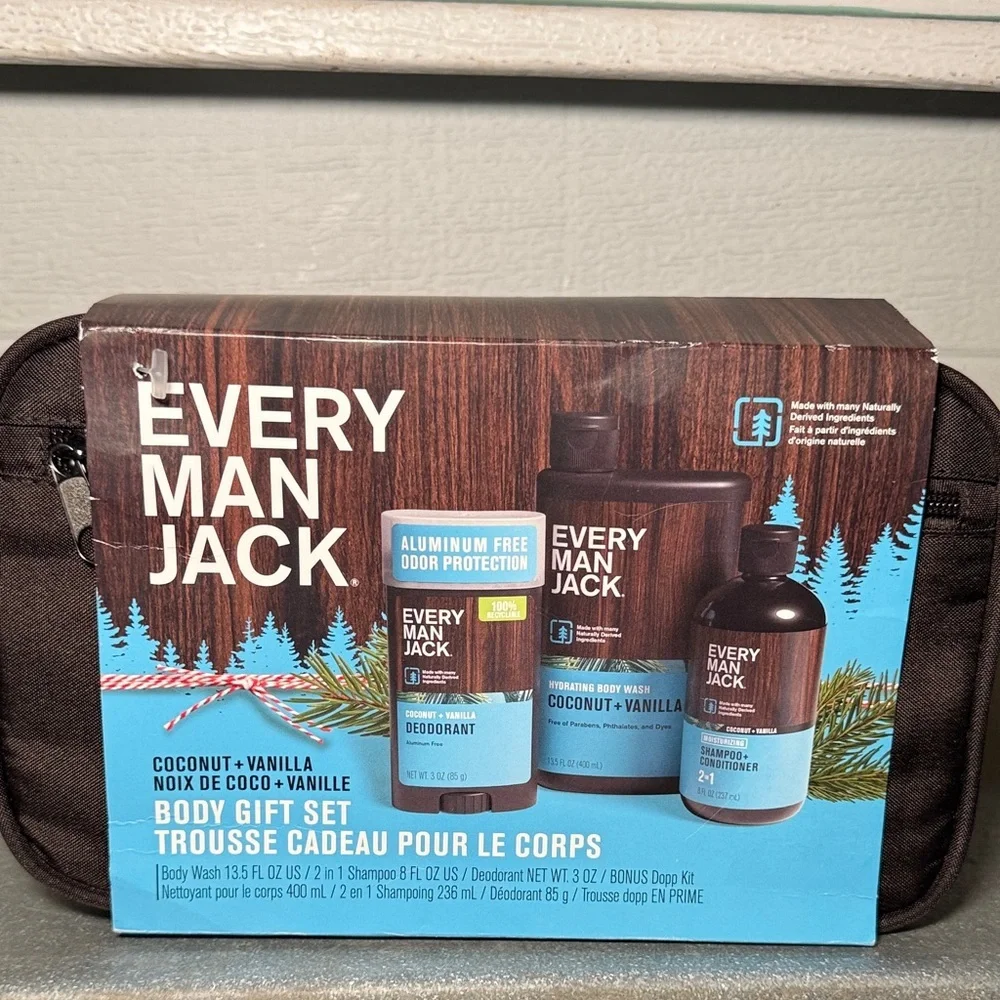 NEW! Every Man Jack Body Set- Body Wash, Deodorant, Shampoo Conditioner